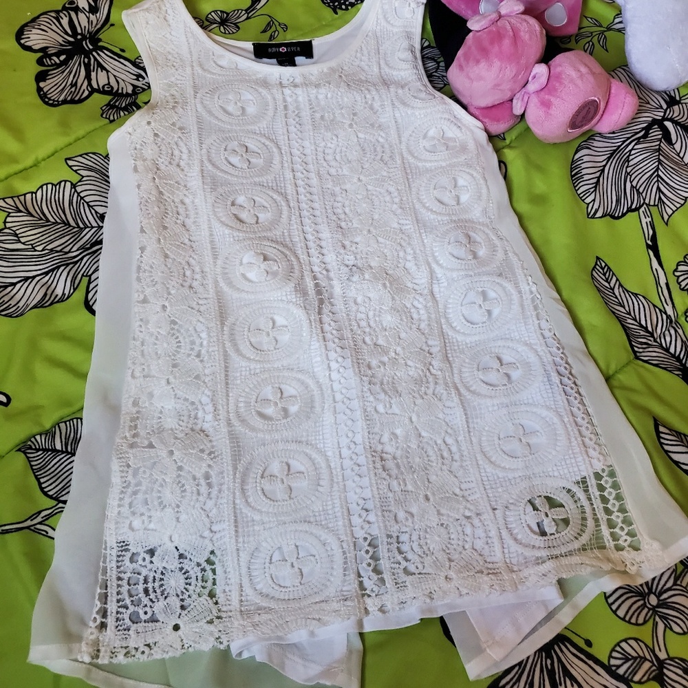 Beautiful white lace front top
